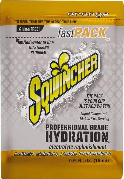 Sqwincher - 0.6 oz Pack Orange Activity Drink - Liquid Concentrate, Yields 6 oz - Eagle Tool & Supply