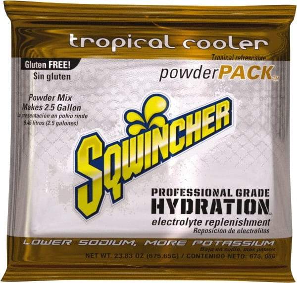 Sqwincher - 23.83 oz Pack Tropical Cooler Activity Drink - Powdered, Yields 2.5 Gal - Eagle Tool & Supply