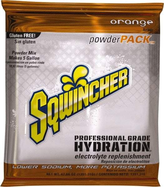 Sqwincher - 47.66 oz Pack Orange Activity Drink - Powdered, Yields 5 Gal - Eagle Tool & Supply