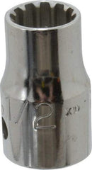 Proto - 1/2" Drive, 1/2" Socket, Spline Socket - 12 Points, 1-7/16" OAL - Eagle Tool & Supply