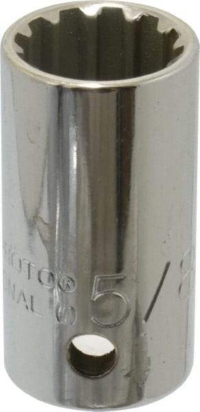 Proto - 1/2" Drive, 5/8" Socket, Spline Socket - 12 Points, 1-9/16" OAL - Eagle Tool & Supply