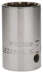 Proto - 1/2" Drive, 3/4" Socket, Spline Socket - 12 Points, 1-9/16" OAL - Eagle Tool & Supply