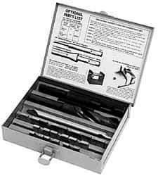APT - 15/16 to 1-1/2" Blade Diam, 3/4" Pilot Diam, Pilot Holder, Blade & Drill Kit - High Speed Steel Blade, Straight Pilot Holder Shank, Straight Drill Shank, Series D - Eagle Tool & Supply