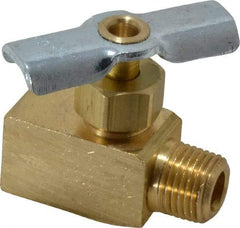 Eaton - 150 Max psi, 1/8" Pipe, Brass, Inline Instrumentation Needle Valve - FNPT x MNPT End Connections - Eagle Tool & Supply