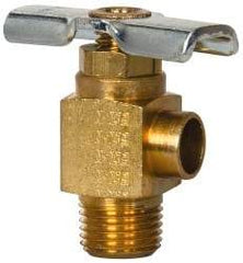 Eaton - Steel Angle Bib Drain Drain Cock & Shutoff Valve - 1/8 Thread, 150 Max psi - Eagle Tool & Supply