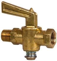 Eaton - Steel Pipe Fitting Drain Cock & Shutoff Valve - 1/8 Thread, 30 Max psi - Eagle Tool & Supply