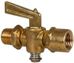 Eaton - Steel Pipe Fitting Drain Cock & Shutoff Valve - 1/4 Thread, 30 Max psi - Eagle Tool & Supply