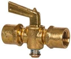 Eaton - Steel Female Pipe Drain Cock & Shutoff Valve - 1/4 Thread, 30 Max psi - Eagle Tool & Supply