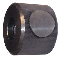 Morton Machine Works - 5/16-18" UNC Thread, Black Oxide Finish, Steel Round Knurled Push Button Thumb Nut - 3/4" Overall Height, 1-1/8" Head Diam - Eagle Tool & Supply