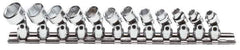 Proto - 12 Piece 1/4" Drive Standard Socket Set - 6 Points, 5 to 15mm, Metric Measurement Standard - Eagle Tool & Supply