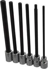 Proto - 6 Piece 3/8" Drive Metric Hex Bit Socket Set - 4 to 10mm Hex - Eagle Tool & Supply
