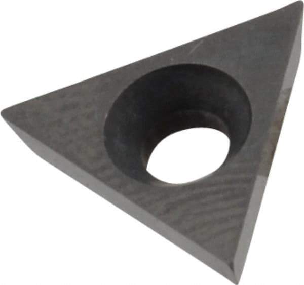 Everede Tool - TPGB207 Grade CS2 Carbide Boring Insert - Uncoated, 60° Triangle, 11° Relief Angle, 1/4" Inscr Circle, 3/32" Thick, 0.007" Corner Radius - Eagle Tool & Supply
