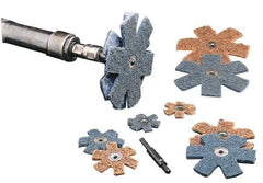 3M - 4-1/2" Diam Nonwoven Sanding Star - Coarse Grade, Eyelet, 18,000 RPM - Eagle Tool & Supply