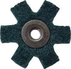 3M - 1-1/2" Diam Nonwoven Sanding Star - Very Fine Grade, Eyelet, 24,000 RPM - Eagle Tool & Supply