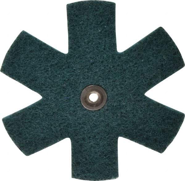 3M - 4-1/2" Diam Nonwoven Sanding Star - Very Fine Grade, Eyelet, 18,000 RPM - Eagle Tool & Supply