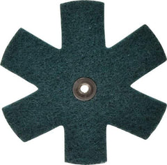 3M - 4-1/2" Diam Nonwoven Sanding Star - Very Fine Grade, Eyelet, 18,000 RPM - Eagle Tool & Supply