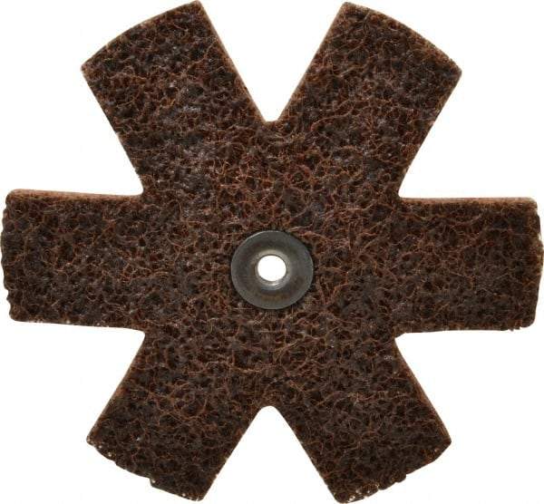 3M - 4" Diam Nonwoven Sanding Star - Coarse Grade, Eyelet, 18,000 RPM - Eagle Tool & Supply