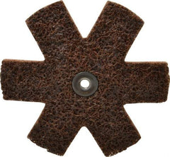 3M - 4" Diam Nonwoven Sanding Star - Coarse Grade, Eyelet, 18,000 RPM - Eagle Tool & Supply