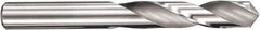 SGS - 5.9mm 145° Spiral Flute Solid Carbide Screw Machine Drill Bit - Bright Finish, Right Hand Cut, 28mm Flute Length, 66mm OAL, Four Facet Point, Straight Shank - Eagle Tool & Supply