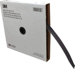 3M - 1" x 50 Yd 80 Grit Aluminum Oxide Cloth Roll - Medium Grade, J Weighted Backing - Eagle Tool & Supply