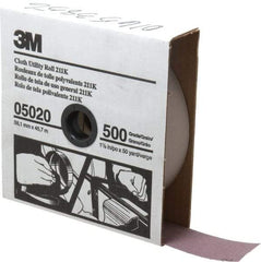 3M - 1-1/2" x 50 Yd 500 Grit Aluminum Oxide Cloth Roll - Super Fine Grade, J Weighted Backing - Eagle Tool & Supply