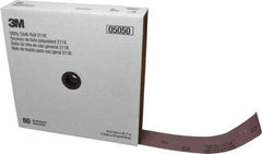 3M - 2" x 50 Yd 80 Grit Aluminum Oxide Cloth Roll - Medium Grade, J Weighted Backing - Eagle Tool & Supply