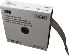 3M - 2" x 50 Yd 180 Grit Aluminum Oxide Cloth Roll - Very Fine Grade, J Weighted Backing - Eagle Tool & Supply