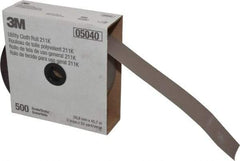3M - 2" x 50 Yd 500 Grit Aluminum Oxide Cloth Roll - Super Fine Grade, J Weighted Backing - Eagle Tool & Supply
