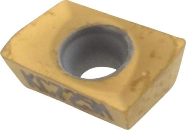 Kennametal - ADKT16221 LC Grade KC725M Carbide Milling Insert - TiN/TiCN/TiN Finish, 0.1378" Thick, 0.4mm Corner Radius - Eagle Tool & Supply