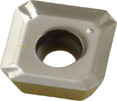 Kennametal - SECT443 LE Grade KC410M Carbide Milling Insert - TiB2 Finish, 0.1874" Thick, 14mm Inscribed Circle, 1mm Corner Radius - Eagle Tool & Supply