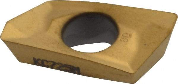 Kennametal - EP1808 GD Grade KC725M Carbide Milling Insert - TiN/TiCN/TiN Finish, 0.217" Thick, 0.8mm Corner Radius - Eagle Tool & Supply