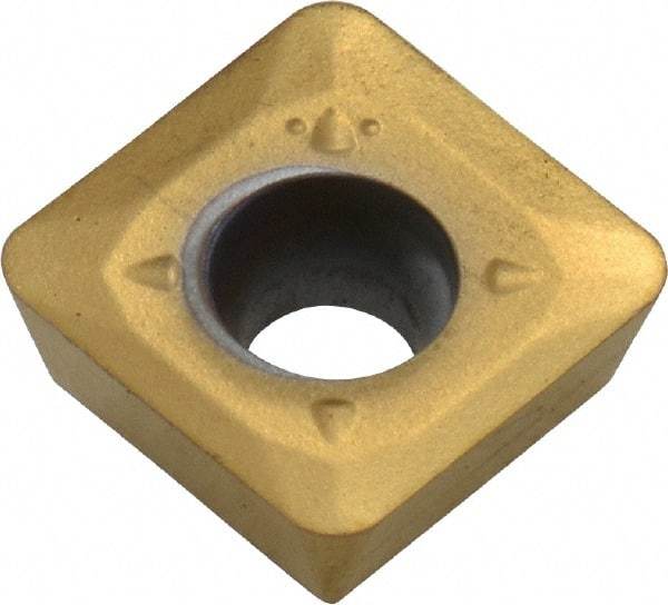 Kennametal - SDCT434 LD2 Grade KC725M Carbide Milling Insert - TiN/TiCN/TiN Finish, 3/16" Thick, 1/2" Inscribed Circle, 1.6mm Corner Radius - Eagle Tool & Supply