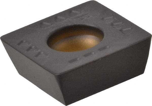 Kennametal - SDET43 GB2 Grade KCPK30 Carbide Milling Insert - TiN/TiCN/Al2O3 Finish, 3/16" Thick, 1/2" Inscribed Circle, 0.8mm Corner Radius - Eagle Tool & Supply