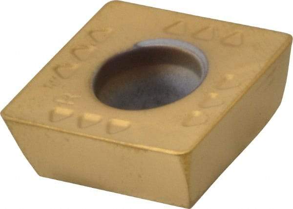 Kennametal - SDET43 GB2 Grade KC725M Carbide Milling Insert - TiN/TiCN/TiN Finish, 3/16" Thick, 1/2" Inscribed Circle, 0.8mm Corner Radius - Eagle Tool & Supply