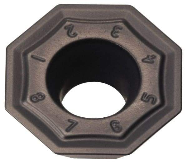 Kennametal - OFPT53 GB Grade KCK15 Carbide Milling Insert - TiN/TiCN/Al2O3 Finish, 0.1969" Thick, 0.5787" Inscribed Circle, 0.8mm Corner Radius - Eagle Tool & Supply