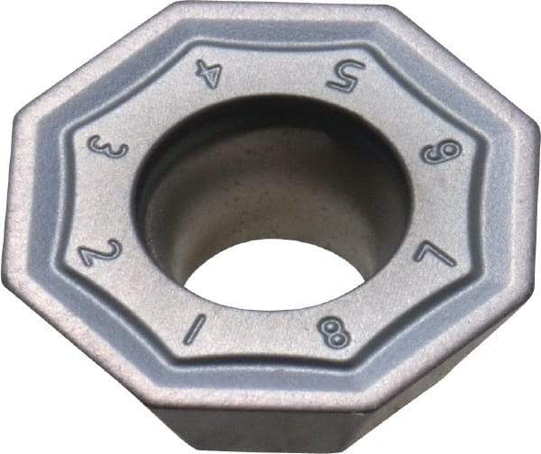 Kennametal - OFKT53 GB Grade KC522M Carbide Milling Insert - TiAlN Finish, 0.1969" Thick, 0.5787" Inscribed Circle, 0.8mm Corner Radius - Eagle Tool & Supply