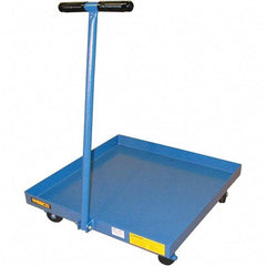 Wesco Industrial Products - 900 Lb Load Capacity, 30 & 55 Gal Drum Dolly - 25-3/4" Wide x 6" High, 4 Steel Wheels - Eagle Tool & Supply