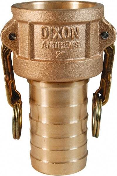 Dixon Valve & Coupling - 2" Brass Cam & Groove Suction & Discharge Hose Female Coupler Hose Shank - Part C, 250 Max psi - Eagle Tool & Supply