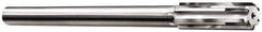 Made in USA - 0.657" Carbide-Tipped 6 Flute Chucking Reamer - Straight Flute, 9/16" Straight Shank, 2-1/4" Flute Length, 9" OAL - Eagle Tool & Supply