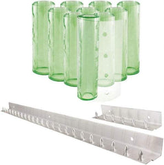 Aleco - 5' Door Width x 8' Door Height PVC Clear Smooth Antistatic Strip Door Kit - Light Green Tint - Eagle Tool & Supply