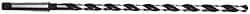 Interstate - 3/8", 1MT 118° Point High Speed Steel Taper Shank Drill Bit - Oxide Finish, 17" Flute Length, 24" OAL, Spiral Flute, Series 502 - Eagle Tool & Supply