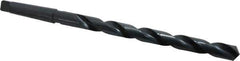 Interstate - 55/64", 3MT 118° Point High Speed Steel Taper Shank Drill Bit - Oxide Finish, 10" Flute Length, 15" OAL, Spiral Flute, Series 502 - Eagle Tool & Supply