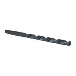 Interstate - 7/8", 3MT 118° Point High Speed Steel Taper Shank Drill Bit - Oxide Finish, 10" Flute Length, 15" OAL, Spiral Flute, Series 502 - Eagle Tool & Supply