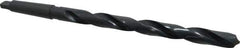 Interstate - 57/64", 3MT 118° Point High Speed Steel Taper Shank Drill Bit - Oxide Finish, 10" Flute Length, 15" OAL, Spiral Flute, Series 502 - Eagle Tool & Supply