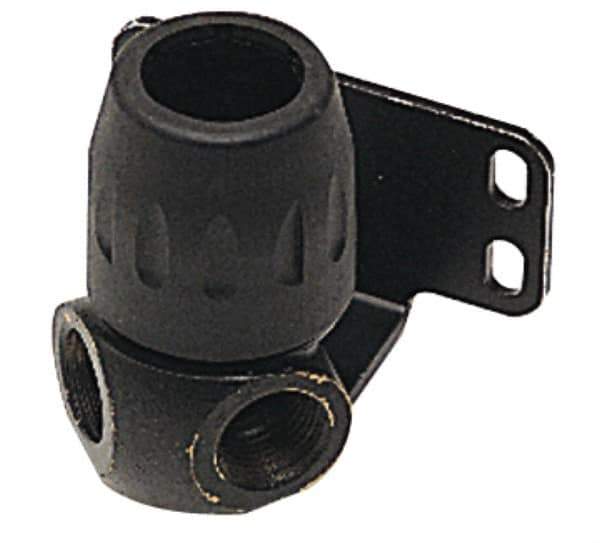 Transair - 1/2 & 1/4 Female NPT, 7/8" ID, Air Hose 90° Two Port Wall Bracket - 232 Max psi, 3-3/16" Long, Plastic - Eagle Tool & Supply