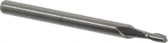 M.A. Ford - 5/64", 3/16" LOC, 1/8" Shank Diam, 1-1/2" OAL, 2 Flute, Solid Carbide Square End Mill - Single End, Uncoated, Spiral Flute, 30° Helix, Centercutting, Right Hand Cut, Right Hand Flute, Series 121 - Eagle Tool & Supply