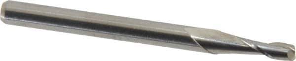 M.A. Ford - 3/32", 9/32" LOC, 1/8" Shank Diam, 1-1/2" OAL, 2 Flute, Solid Carbide Square End Mill - Single End, Uncoated, Spiral Flute, 30° Helix, Centercutting, Right Hand Cut, Right Hand Flute, Series 121 - Eagle Tool & Supply