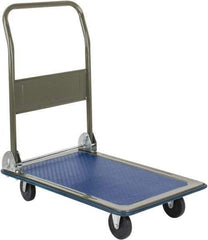 Value Collection - 300 Lb Capacity Steel Platform Truck - Steel Deck, 19" OAW, Rubber Casters - Eagle Tool & Supply