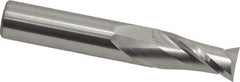 M.A. Ford - 1/2", 1" LOC, 1/2" Shank Diam, 3" OAL, 2 Flute, Solid Carbide Square End Mill - Single End, Uncoated, Spiral Flute, 30° Helix, Centercutting, Right Hand Cut, Right Hand Flute, Series 121 - Eagle Tool & Supply
