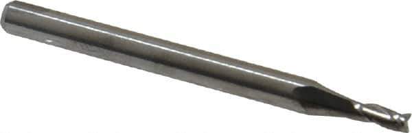 M.A. Ford - 5/64", 3/16" LOC, 1/8" Shank Diam, 1-1/2" OAL, 3 Flute, Solid Carbide Square End Mill - Single End, Uncoated, Spiral Flute, 30° Helix, Centercutting, Right Hand Cut, Right Hand Flute, Series 116 - Eagle Tool & Supply